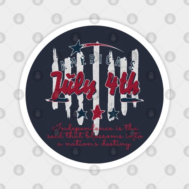 July 4th Magnet by TeeText